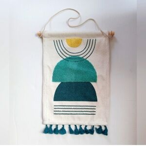 The Spring Shop Modern Boho Fabric Wall Hanging - Geometric Tufted Decor  NWT OS